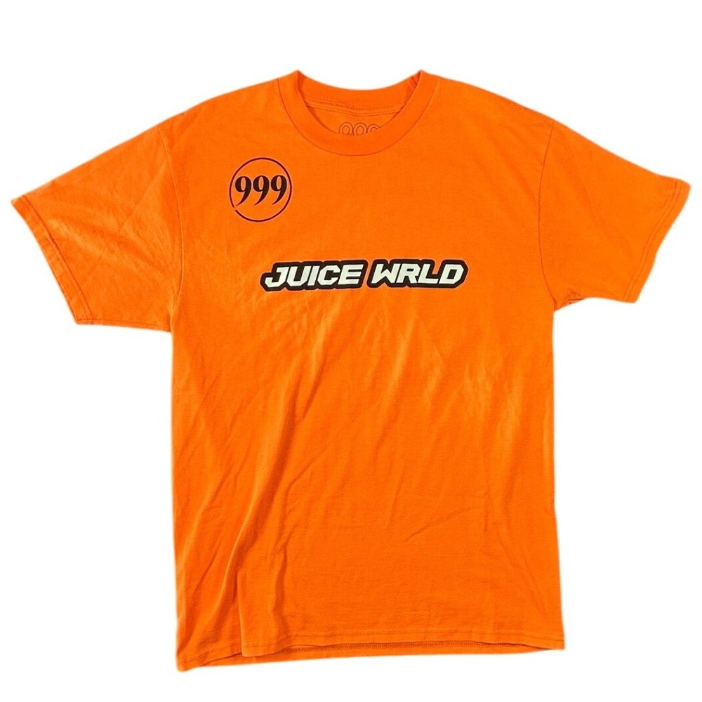Juice WRLD 999 Club Righteous Graphic T-Shirt Mens‎ Medium Orange Short Sleeve